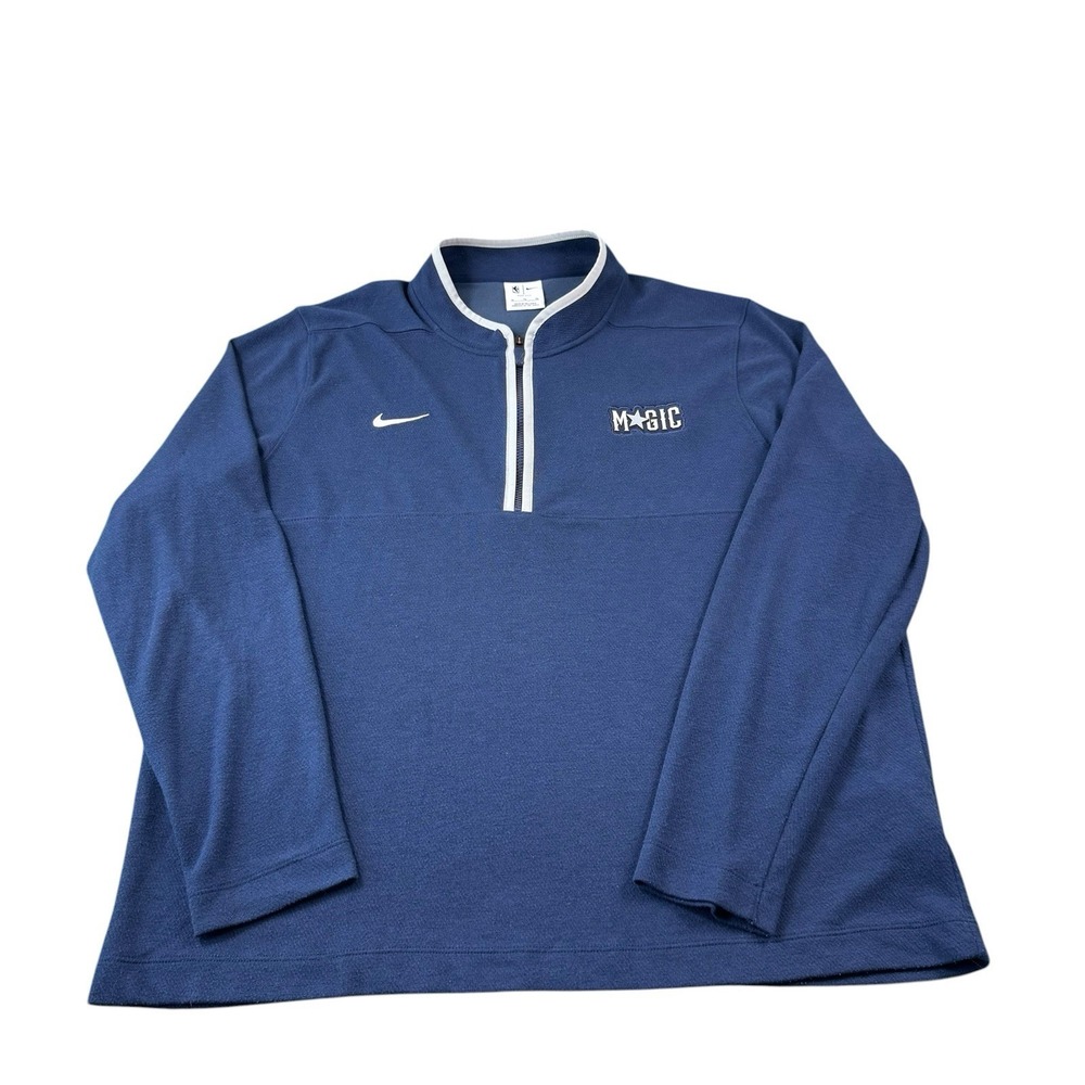 Nike Dri Fit Blue Orlando Magic Performance Half Zip Sweater Size Men's XL
